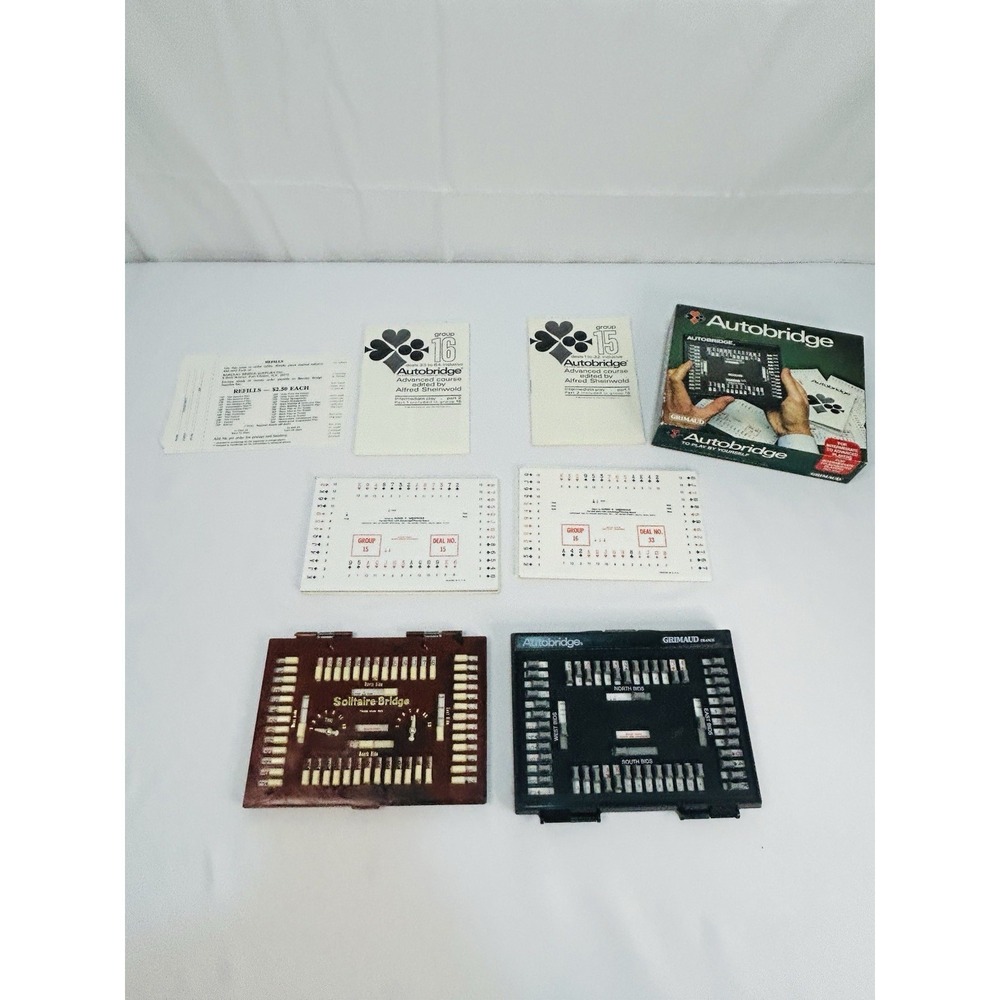 Autobridge Solitaire Bridge 2 Sets Sheets Instructions Box